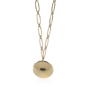 Tiffany & Co. Yellow Gold  Elsa Peretti Round Disc Necklace